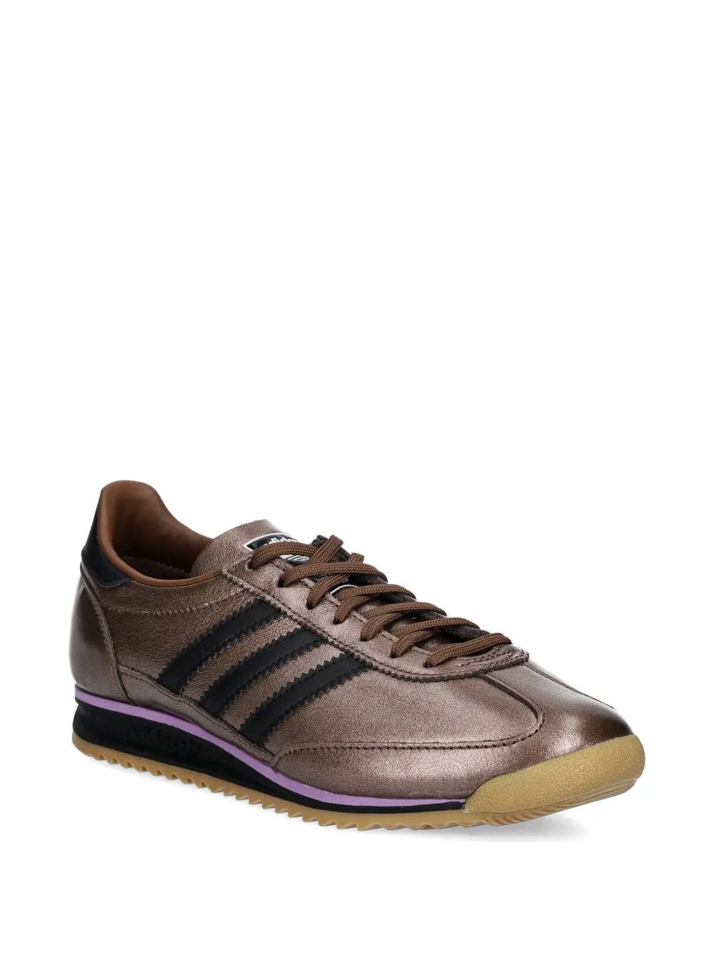 Adidas Originals Sl 72 Og Striped Sneakers In Animal Print