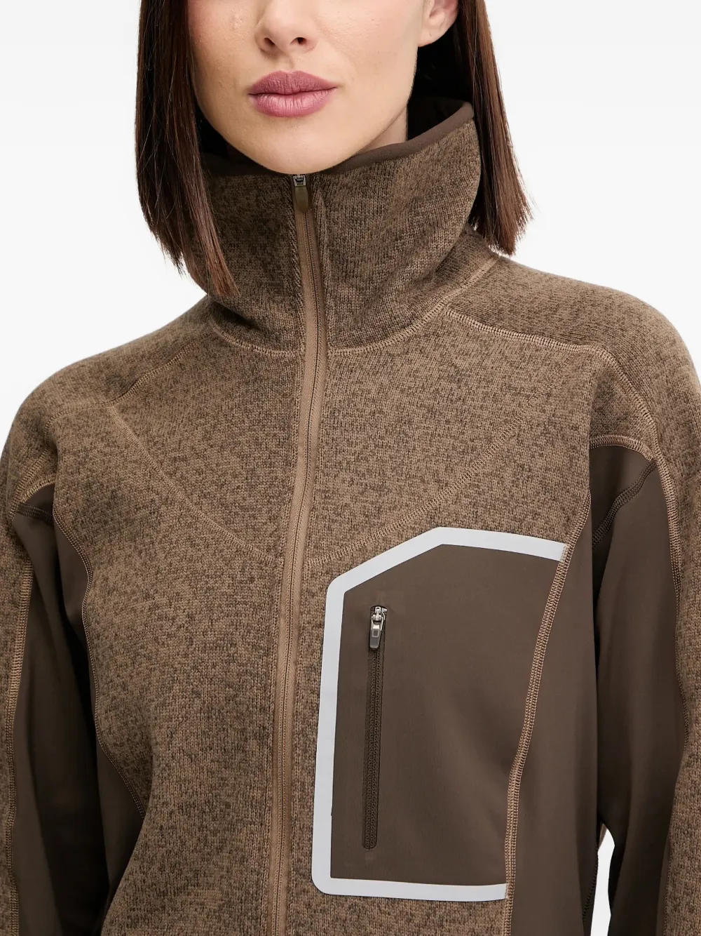 Adidas By Stella Mccartney Climawam Running Training Sweatshirt In Brown