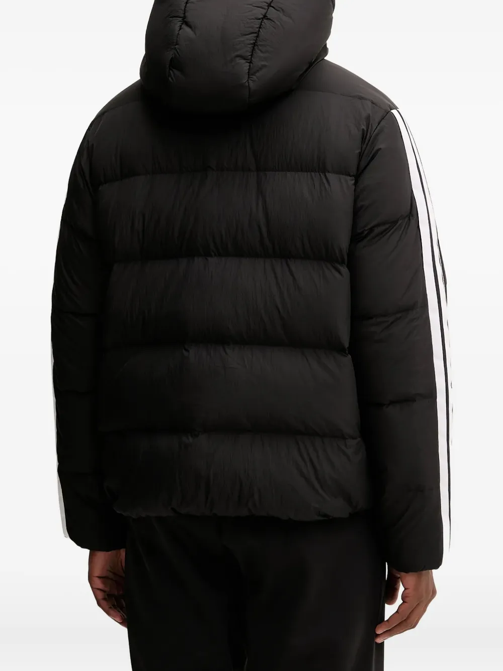 adidas Jack met capuchon en 3 strepen Zwart