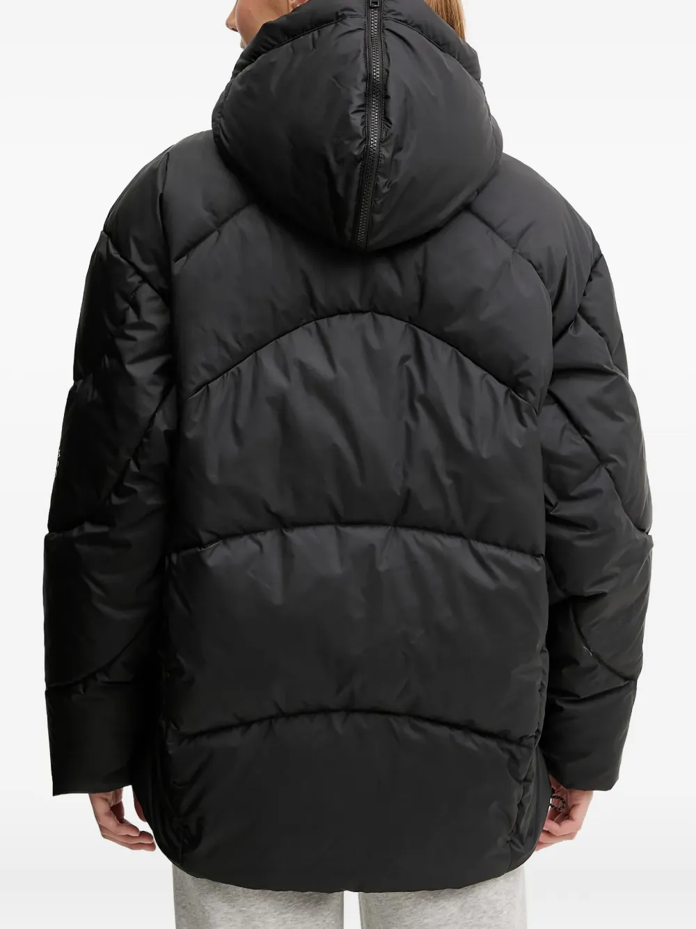Adidas By Stella Mccartney Quilted Hooded Jacket In Black