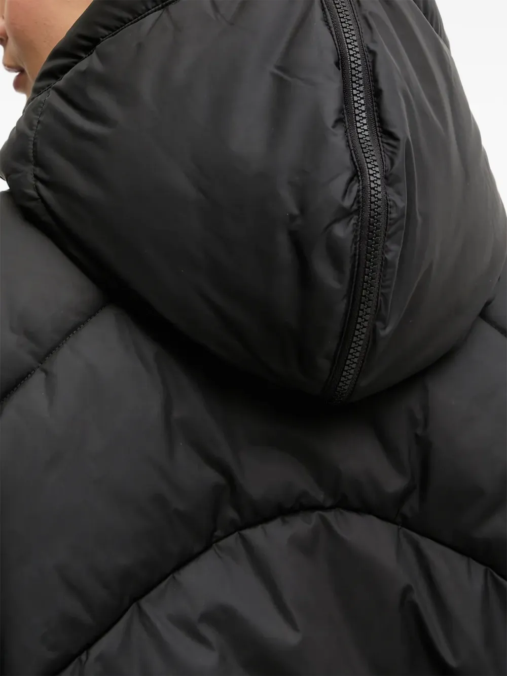 Adidas By Stella Mccartney Quilted Hooded Jacket In Black