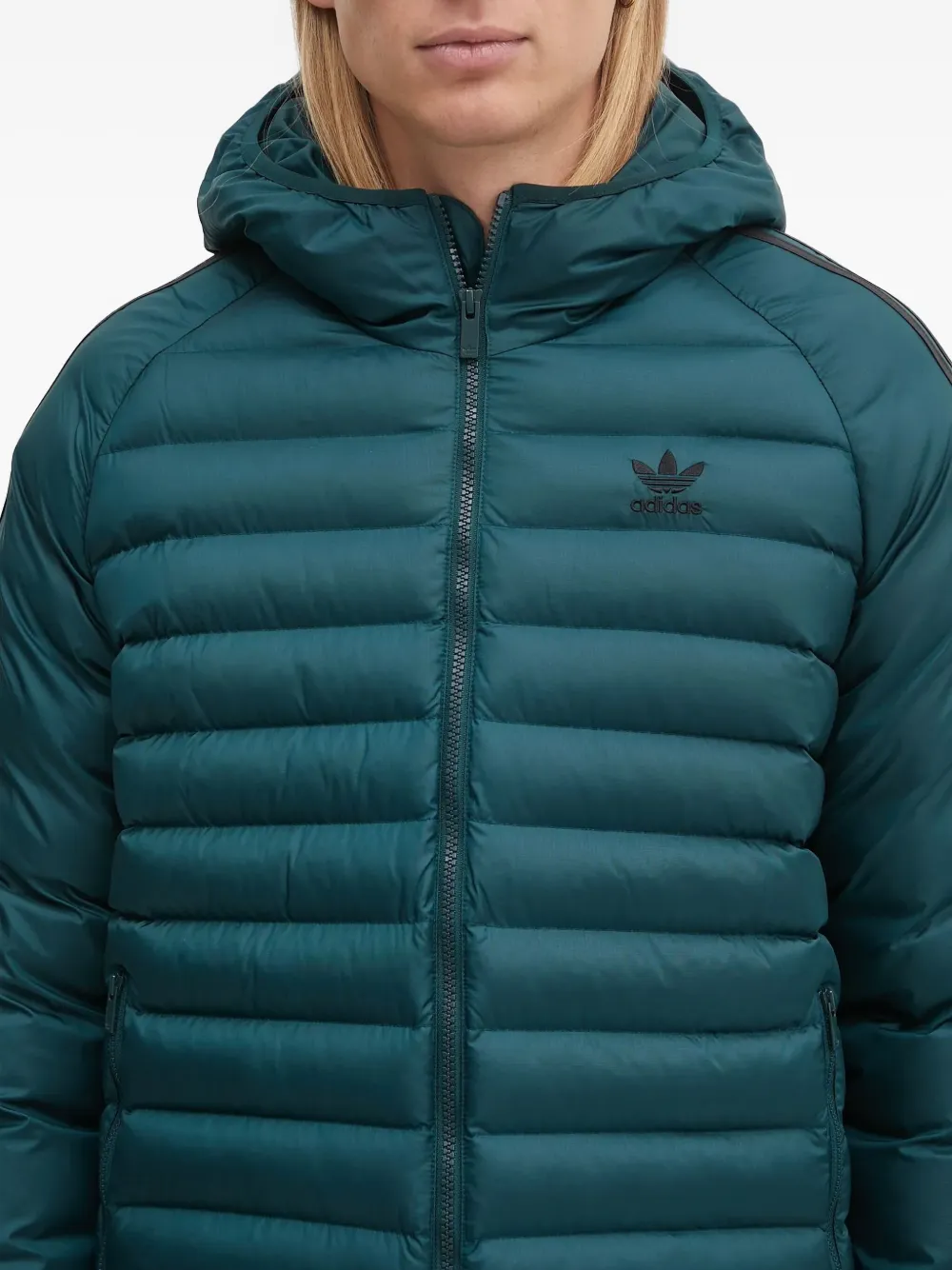 adidas Gewatteerd jack met capuchon Groen