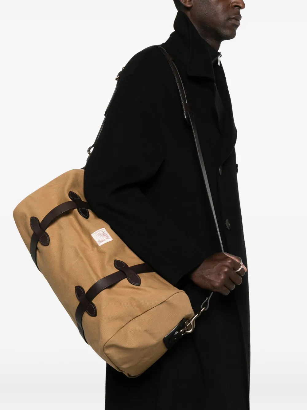 Filson Leather-strap Tote Bag In Brown