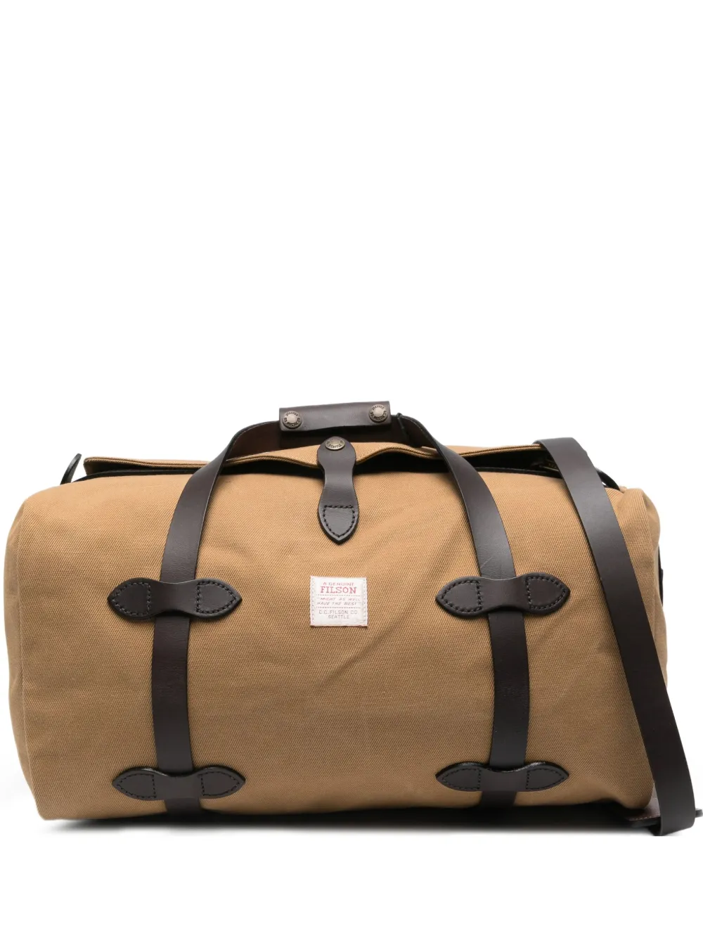 Filson Leather-strap Tote Bag In Brown