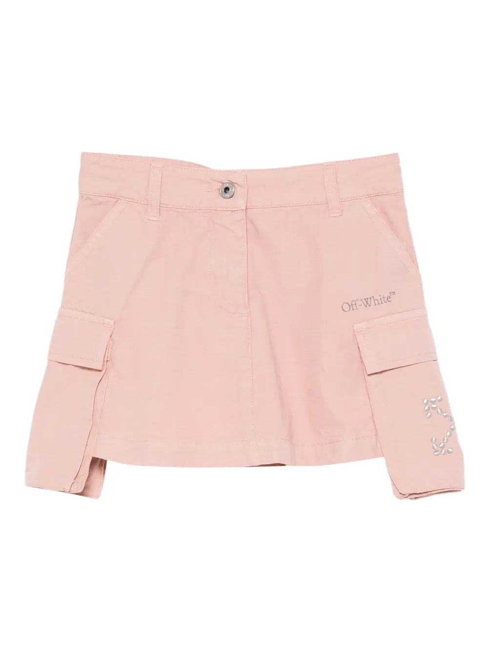 Off-White Kids logo-embellished skirt - ピンク Off-White Kids logo-embellished skirt - ピンク