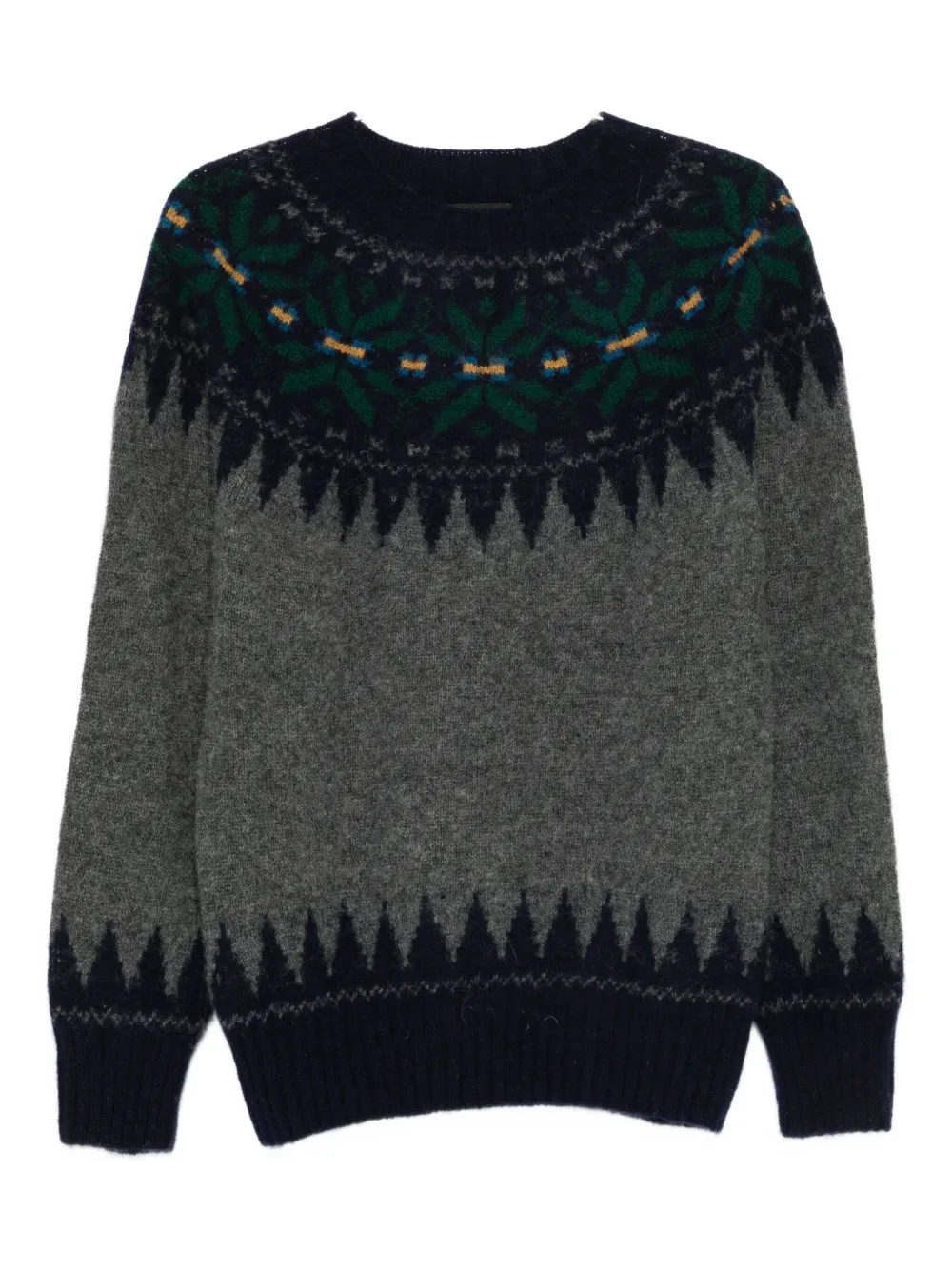 Howlin' patterned crew-neck sweater | Blue | Image 1
