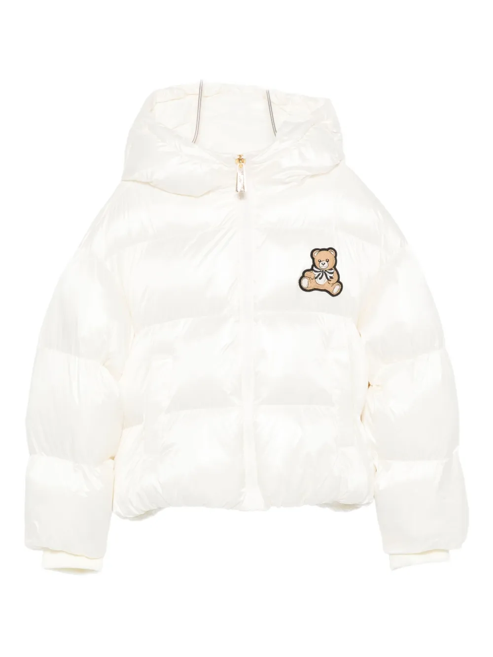 Moschino Kids Teddy bear-appliqué jacket - ホワイト Moschino Kids Teddy bear-appliqué jacket - ホワイト