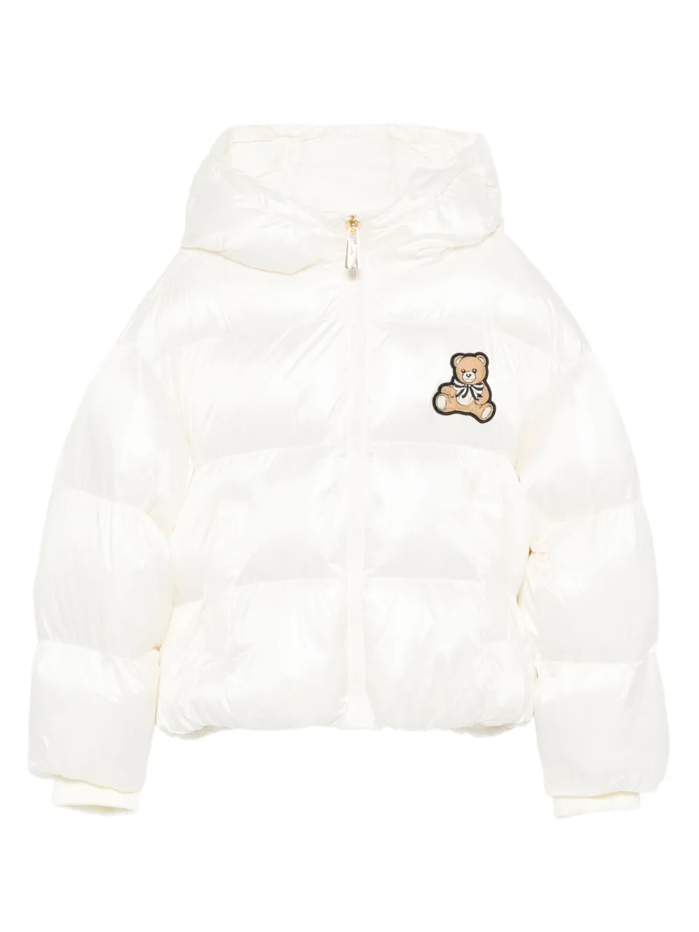 Moschino Kids Teddy bear-appliqué jacket - ホワイト Moschino Kids Teddy bear-appliqué jacket - ホワイト