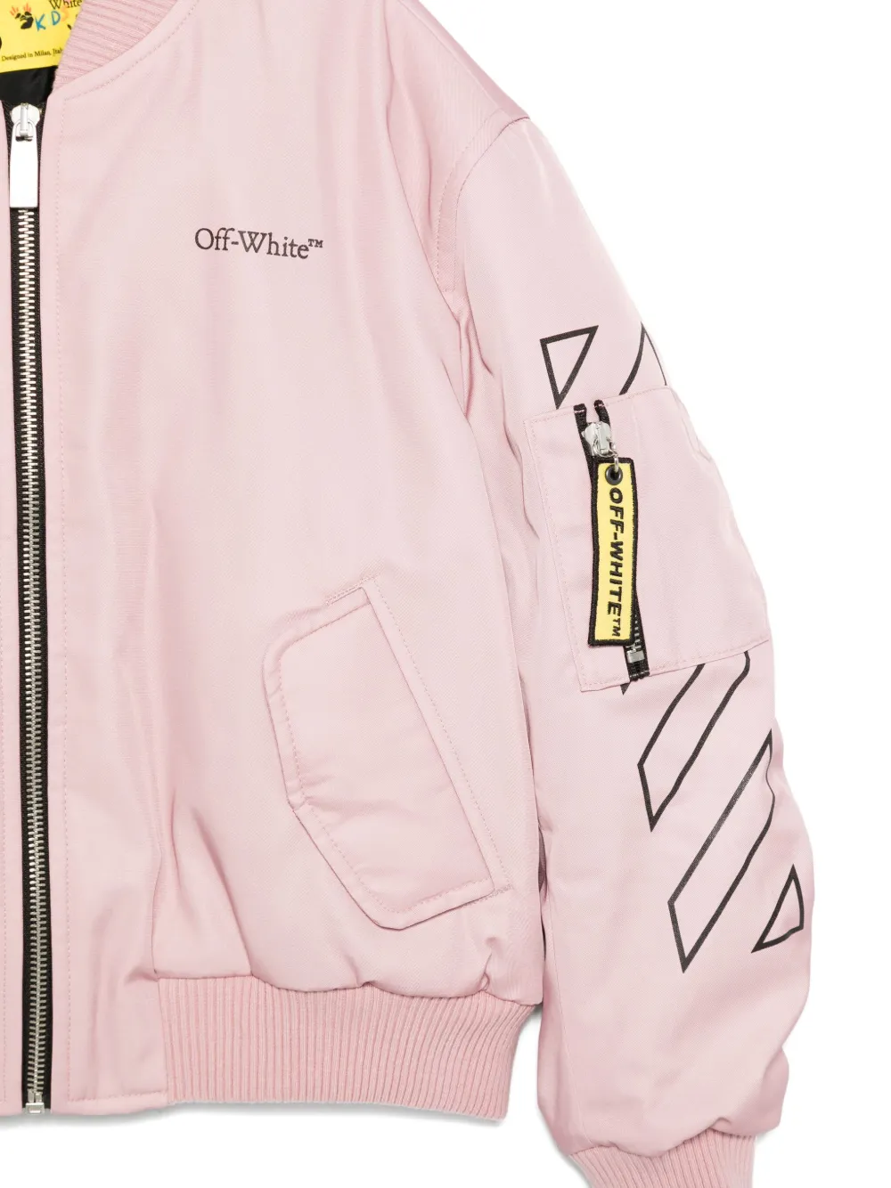 Off-White Kids Bookish Diag bomberjack Roze