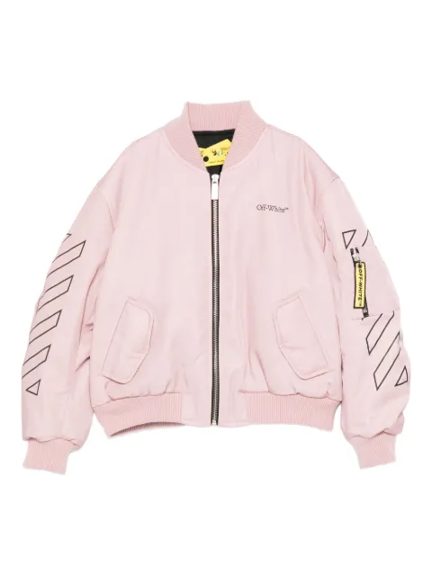 Off-White Kids Bookish Diagonal bomber jacket
