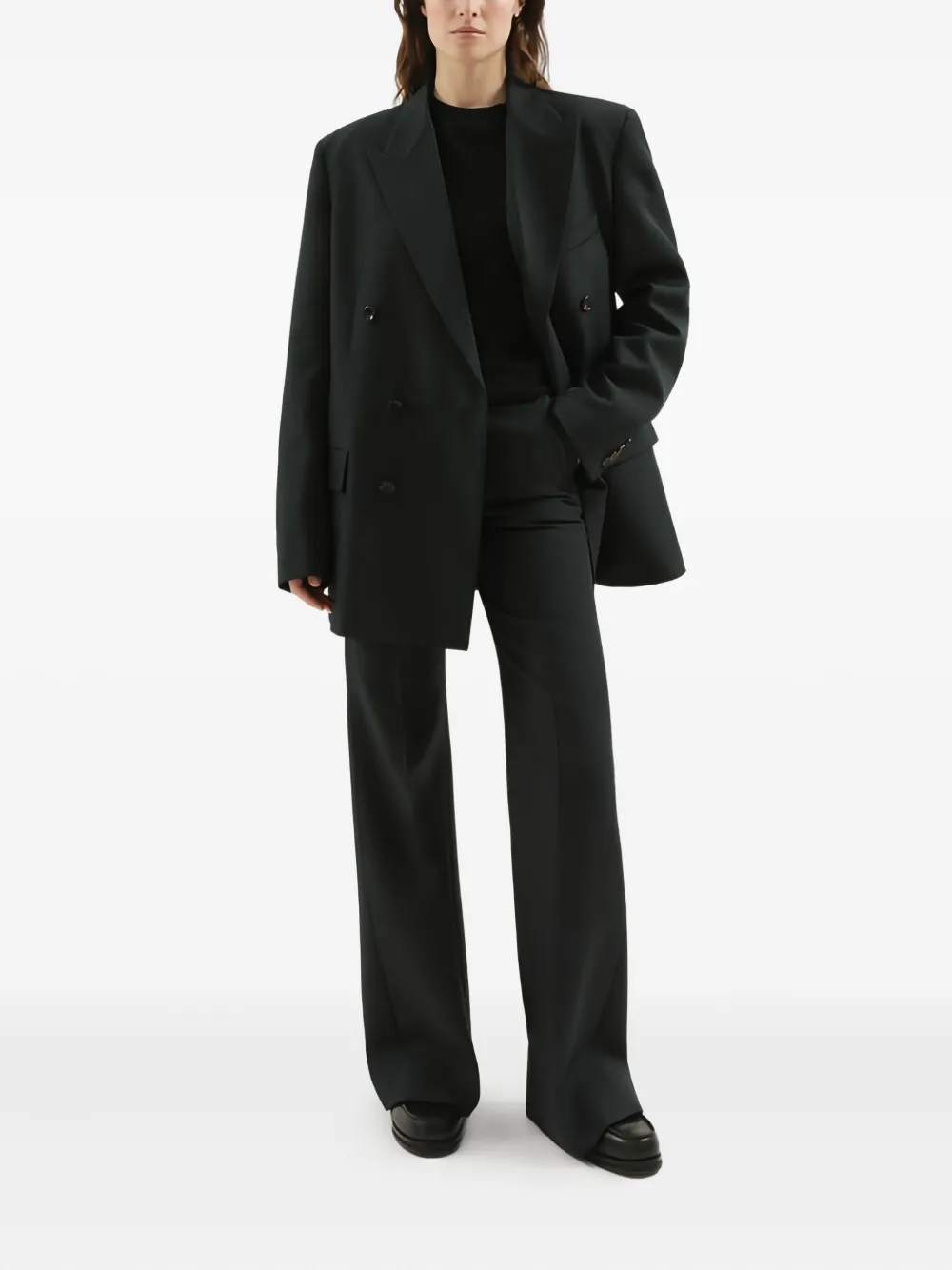 1989 Studio Cotton Flared Trousers In Black