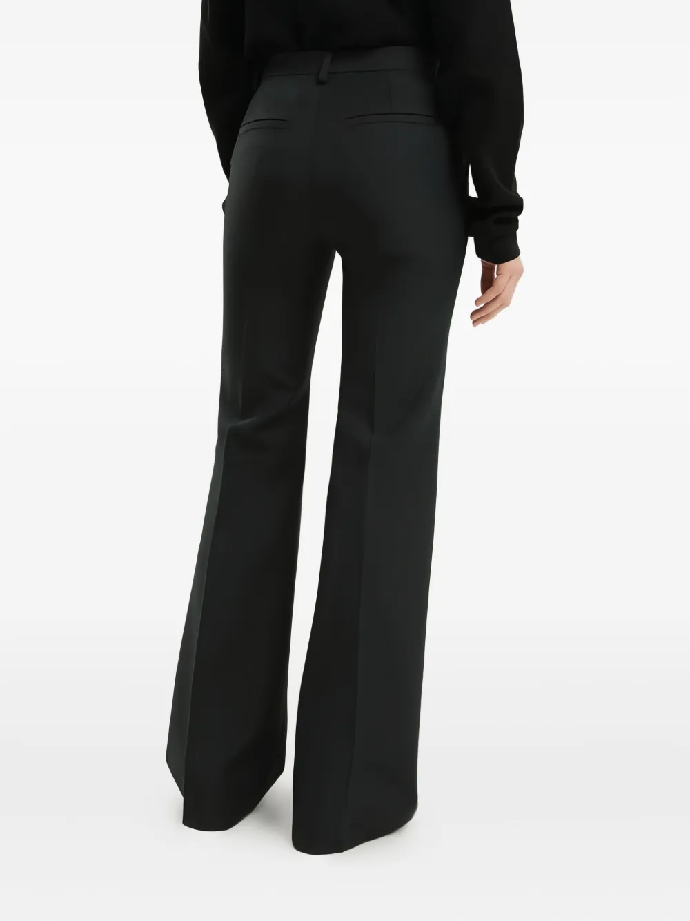 1989 Studio Cotton Flared Trousers In Black