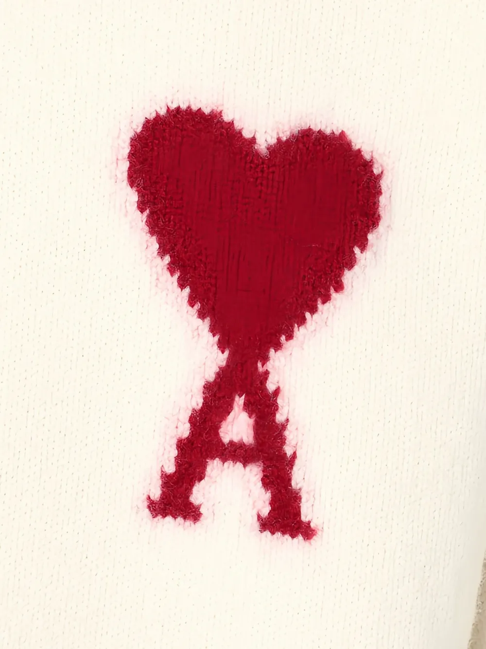 Ami Alexandre Mattiussi Ami De Coeur Crew-neck Sweater In White