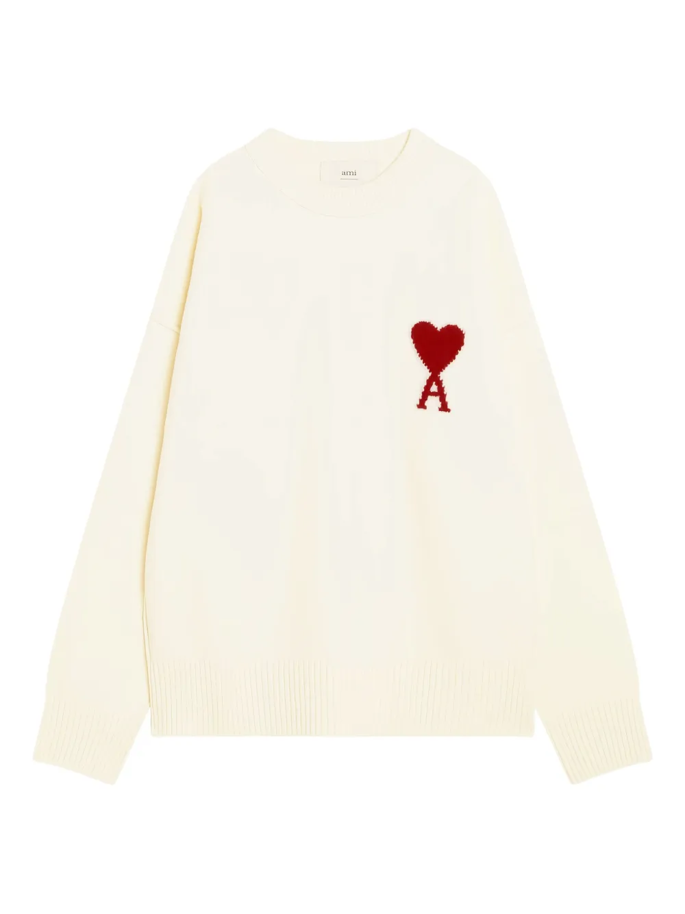 AMI Paris Ami de Coeur crew-neck sweater | White | Image 1