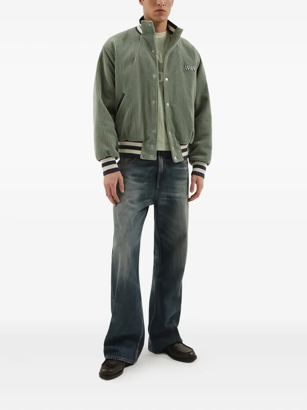 1989 STUDIO corduroy embroidered bomber jacket | Bomber Jackets | Image 2
