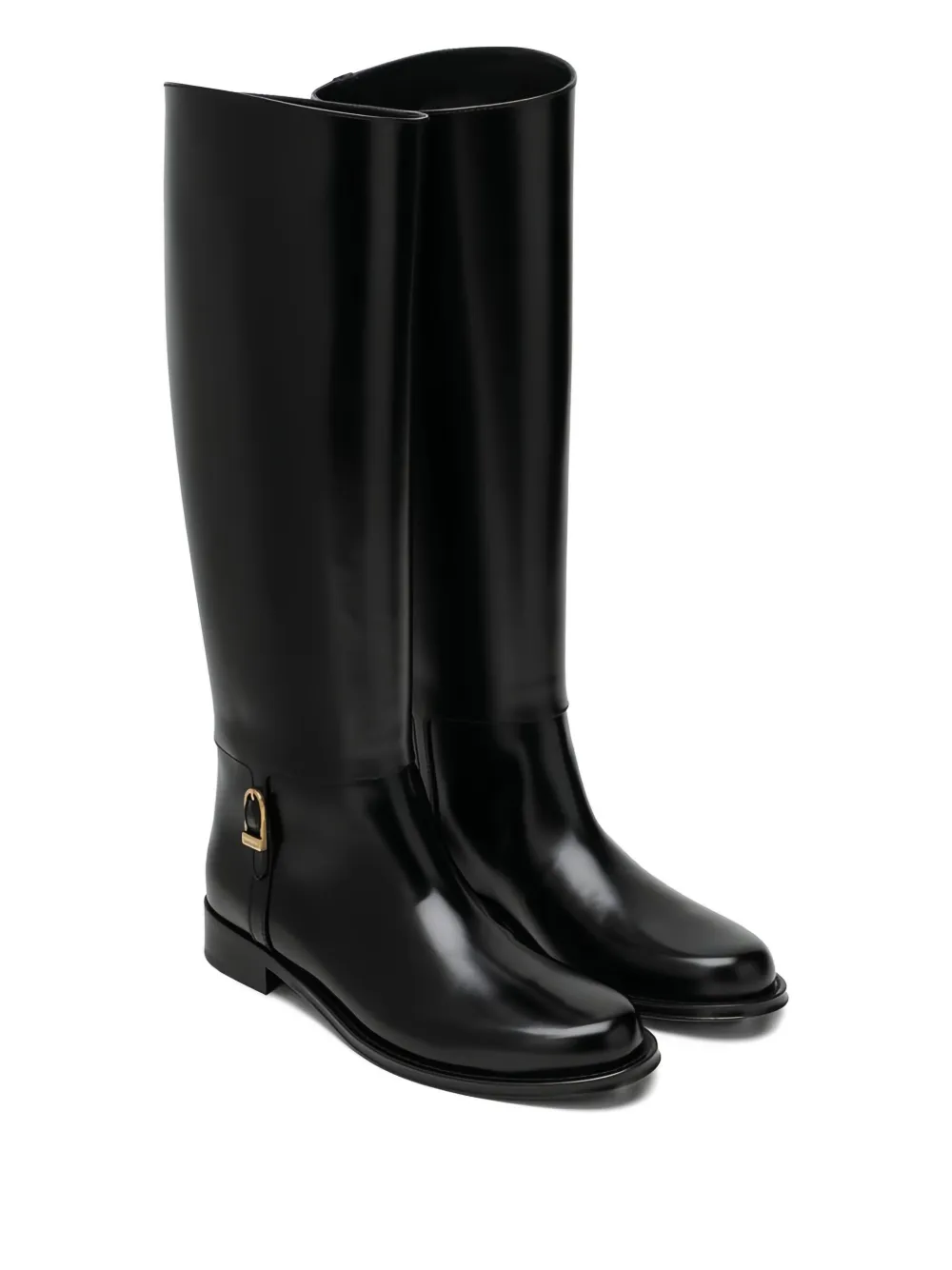Saint Laurent Julia Leather Knee-high Boot In Multi