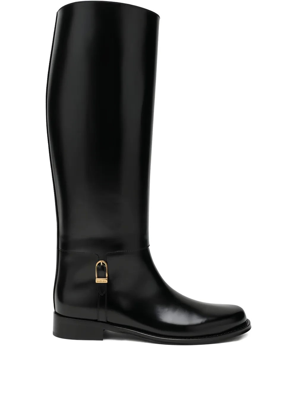 Saint Laurent Julia Leather Knee-high Boot In Multi