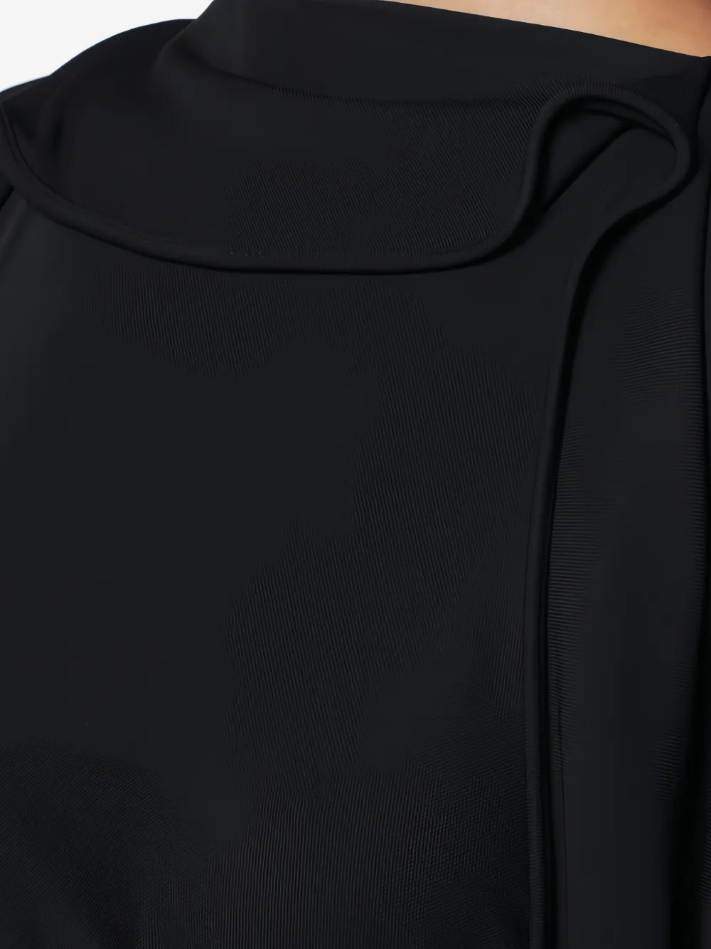 Victoria Beckham Midi-jurk met gedrapeerde hals Zwart