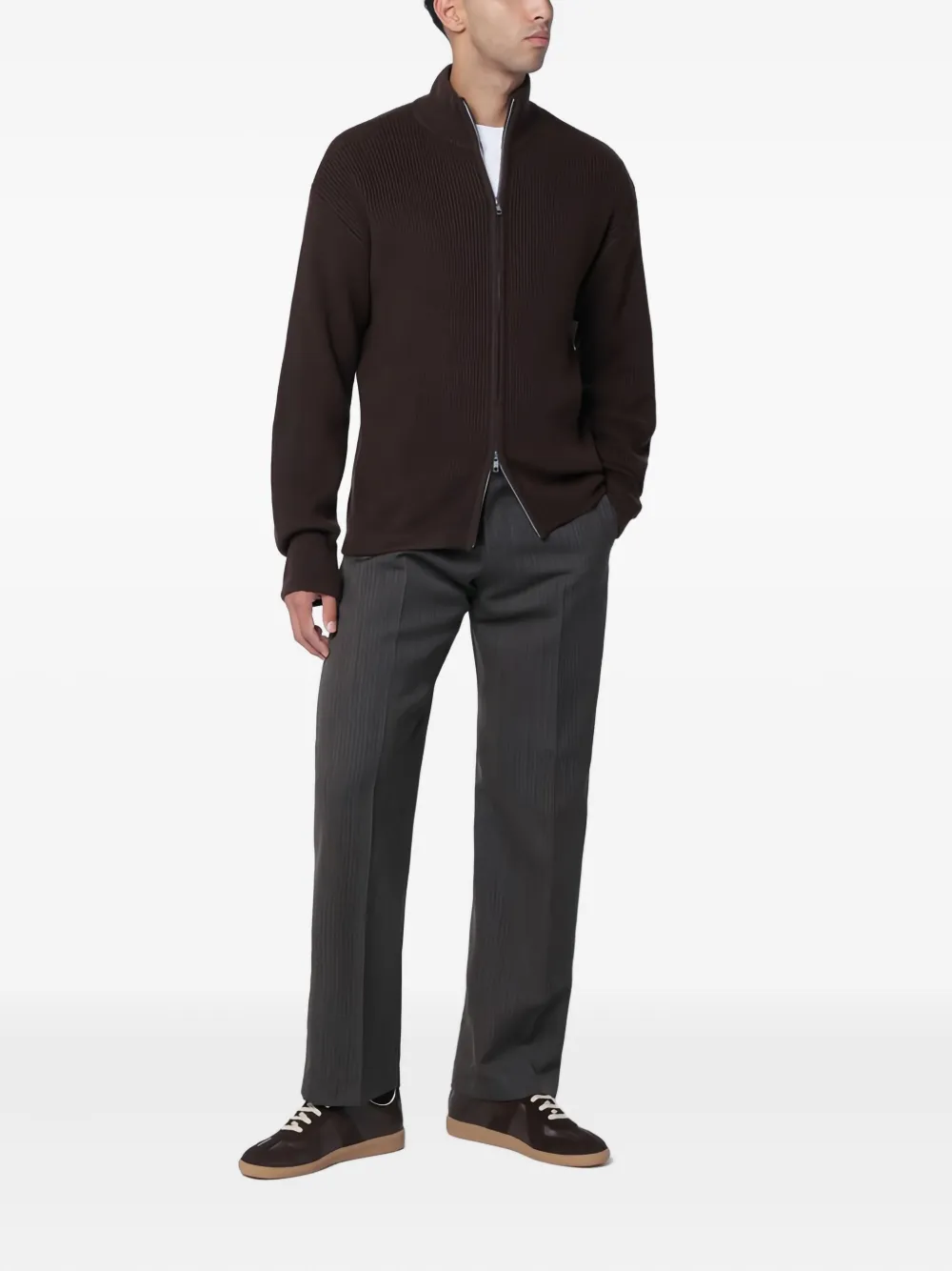 Soft Goat zipped ribbed cardigan | Cardigans | Image 2