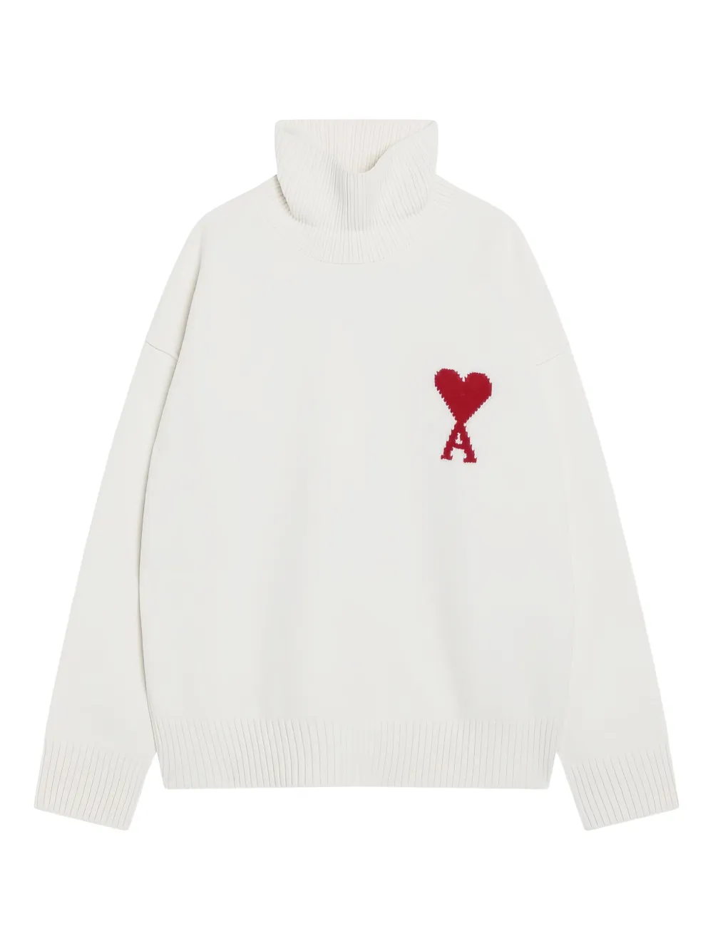 AMI Paris Ami de Cœur turtleneck sweater | White | Image 1
