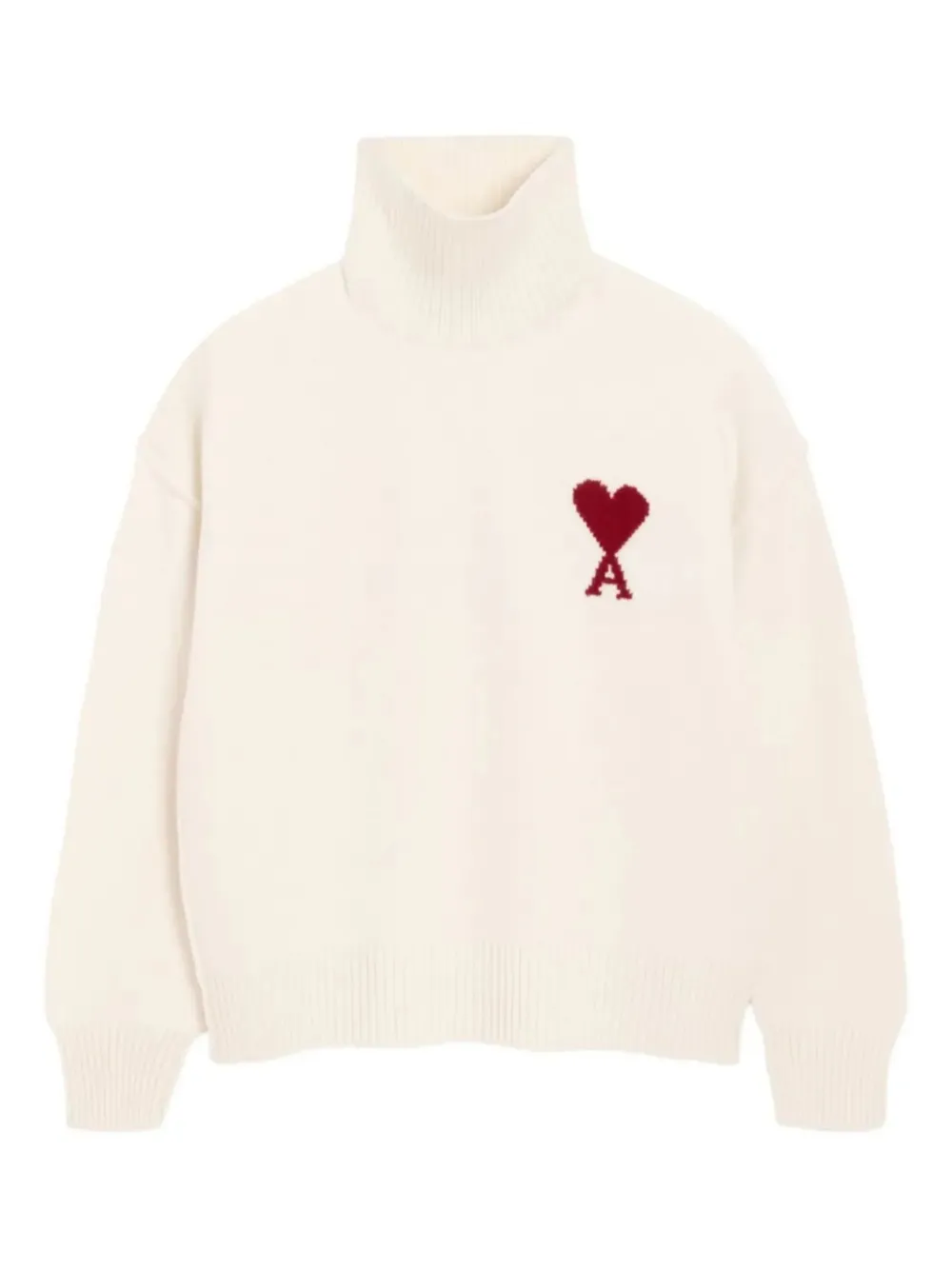 AMI Paris Ami de Cœur turtleneck sweater - Bianco