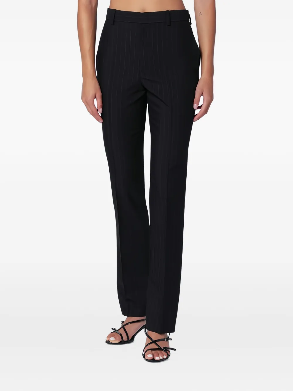 Gucci Broek met krijtstreep Zwart