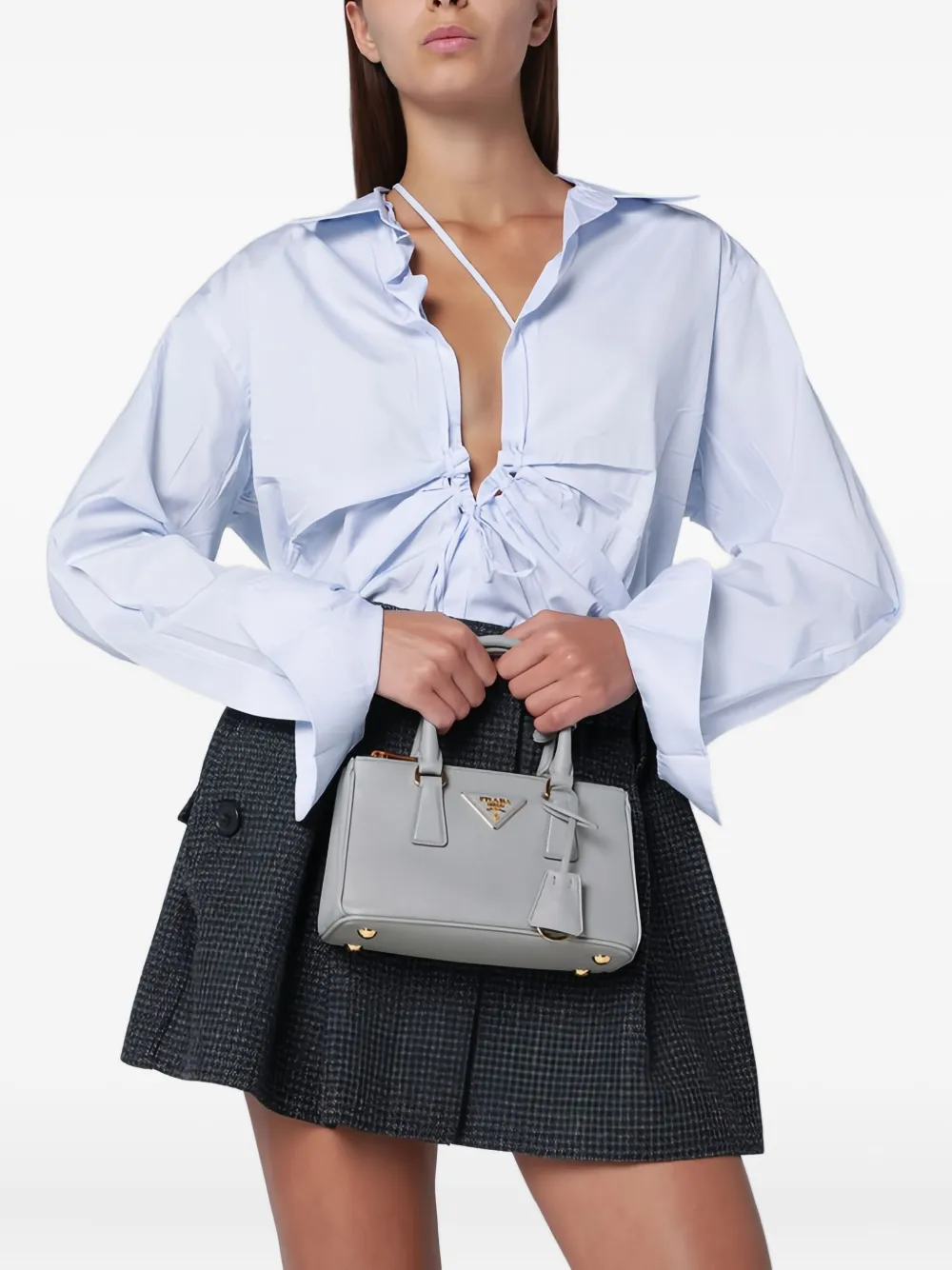 Prada Galleria kleine shopper - Grijs
