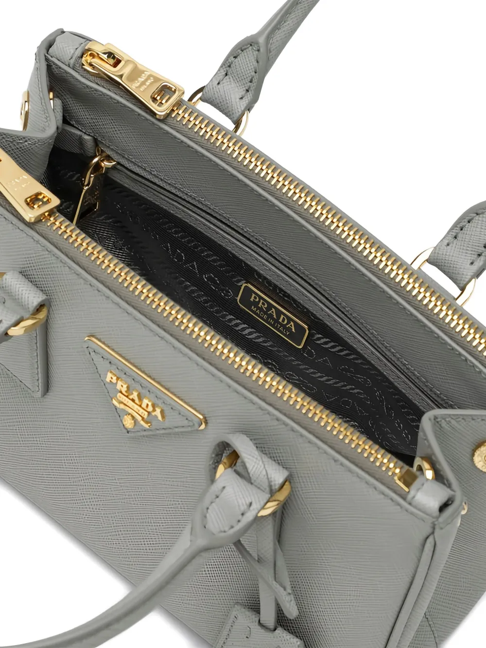 Prada Galleria kleine shopper Grijs