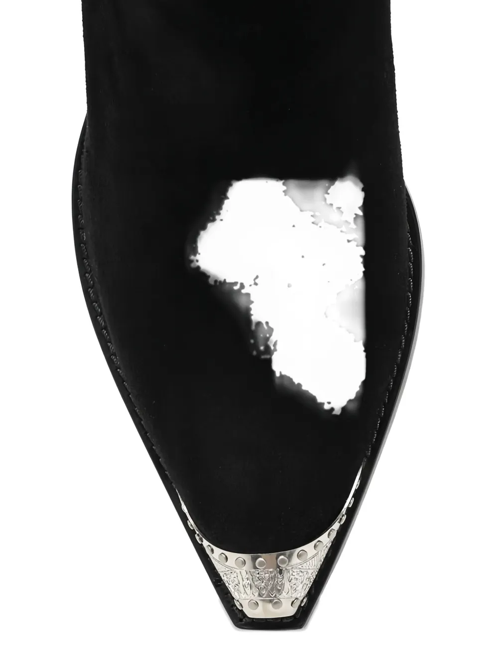 Sartore Black Suede Wax Ankle Boot In Black