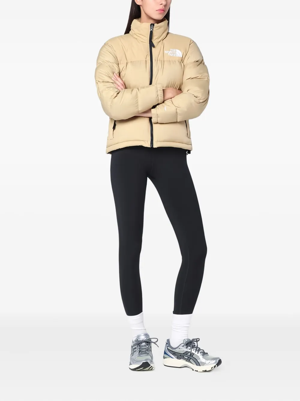 The North Face 1996 Retro Nuptse Khaki Stone Down Jacket In Neutral