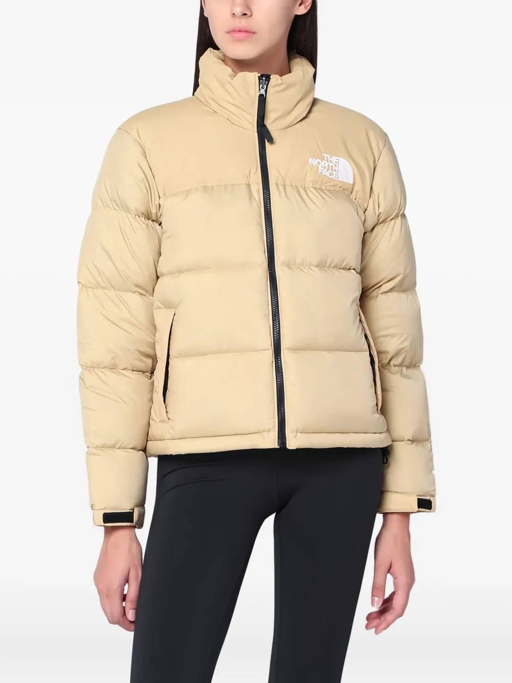 The North Face 1996 Retro Nuptse Khaki Stone Down Jacket In Neutral