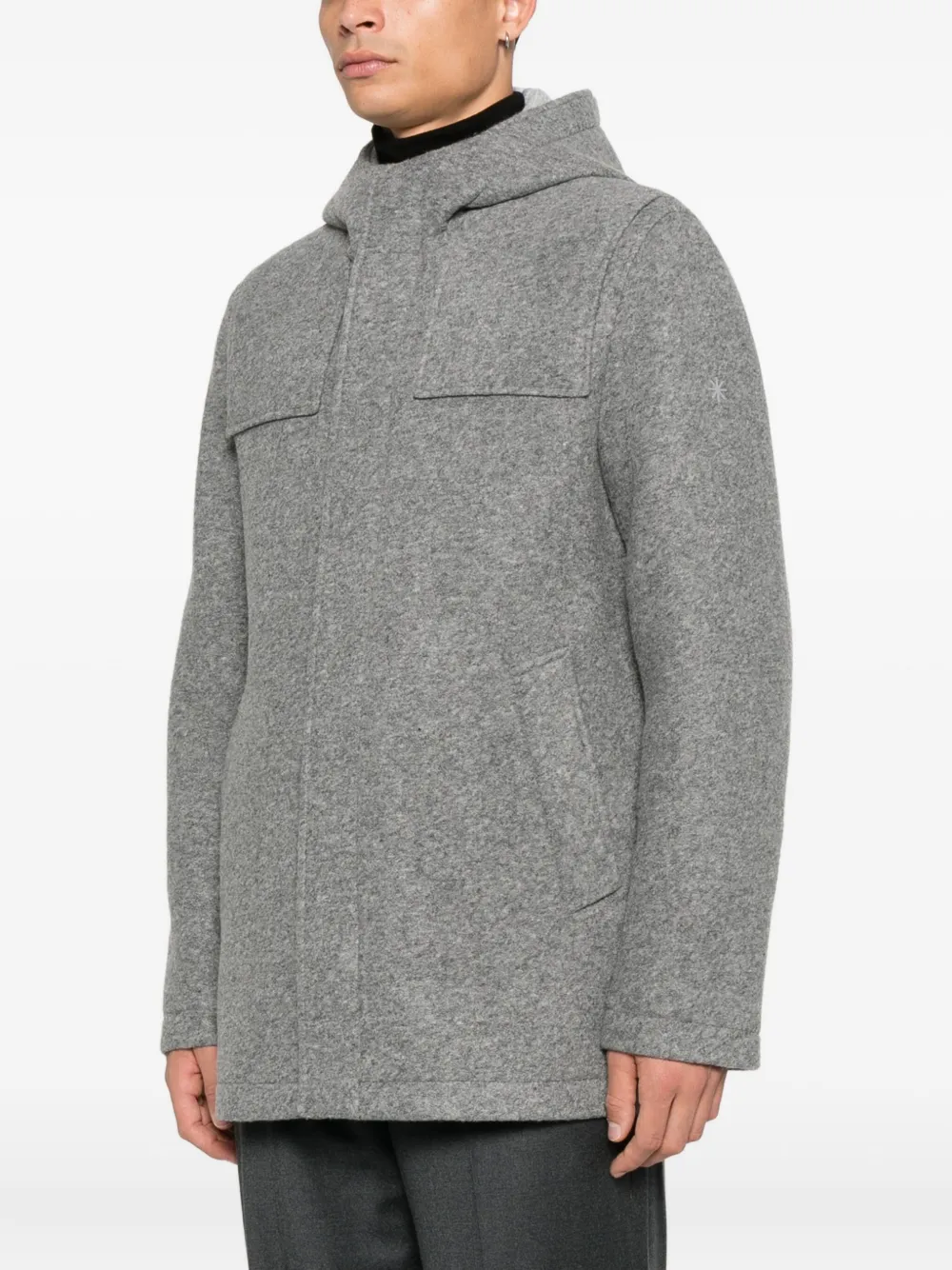 Manuel Ritz Jas met capuchon Grijs