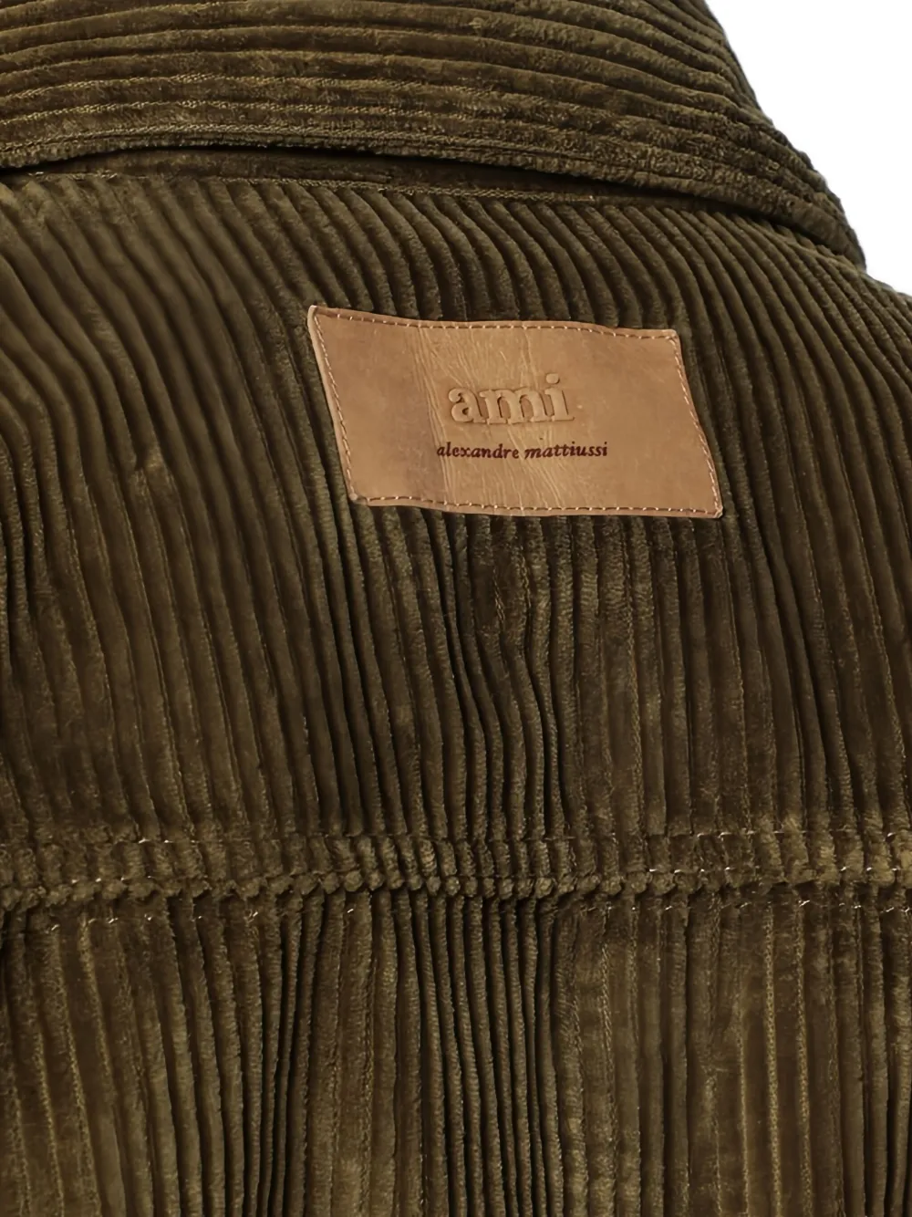 AMI Paris Ribfluwelen overhemd Groen