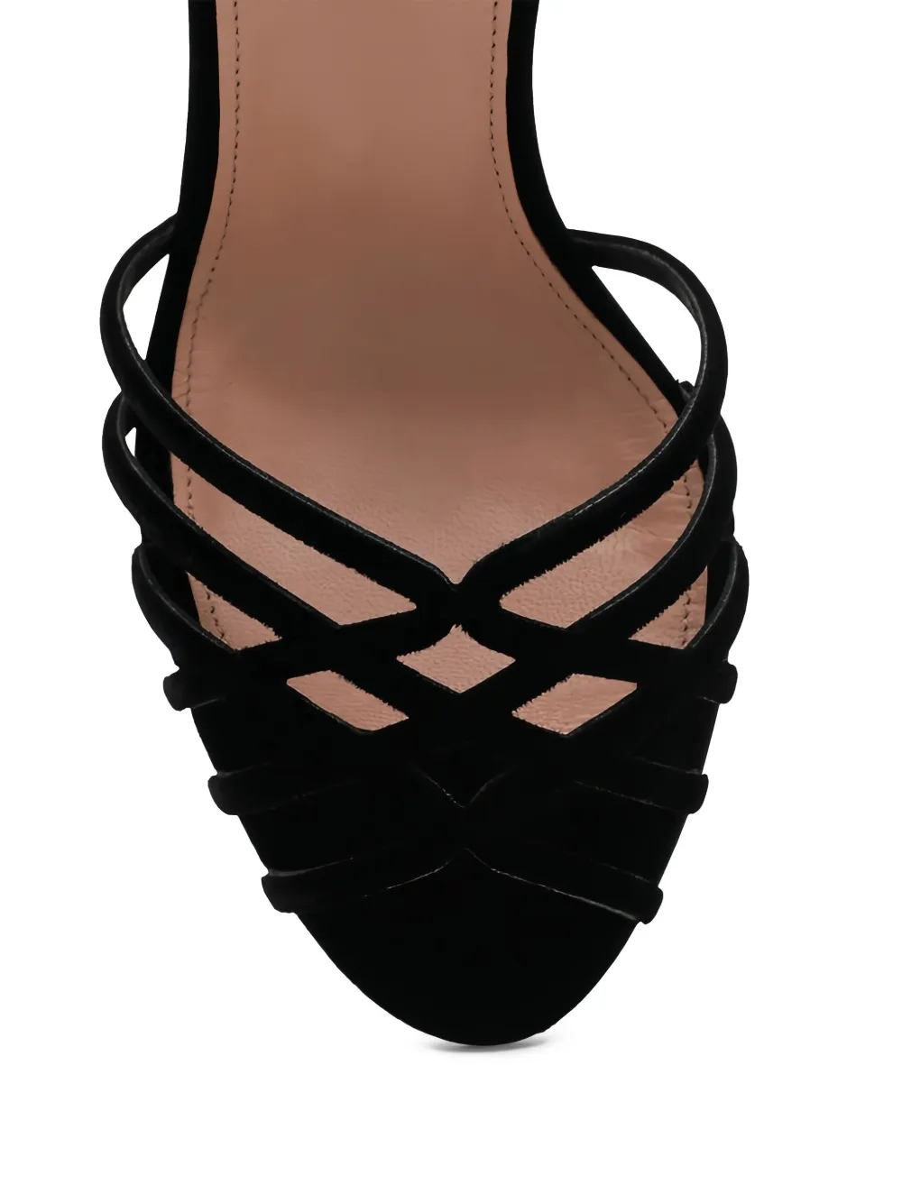Aquazzura 105mm Wild Dream Velvet Sandals In Black