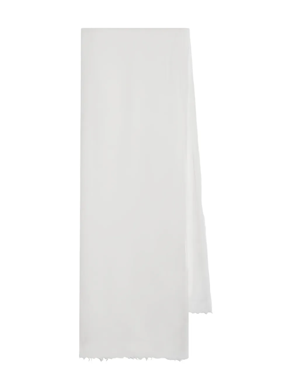 Destin frayed scarf - White