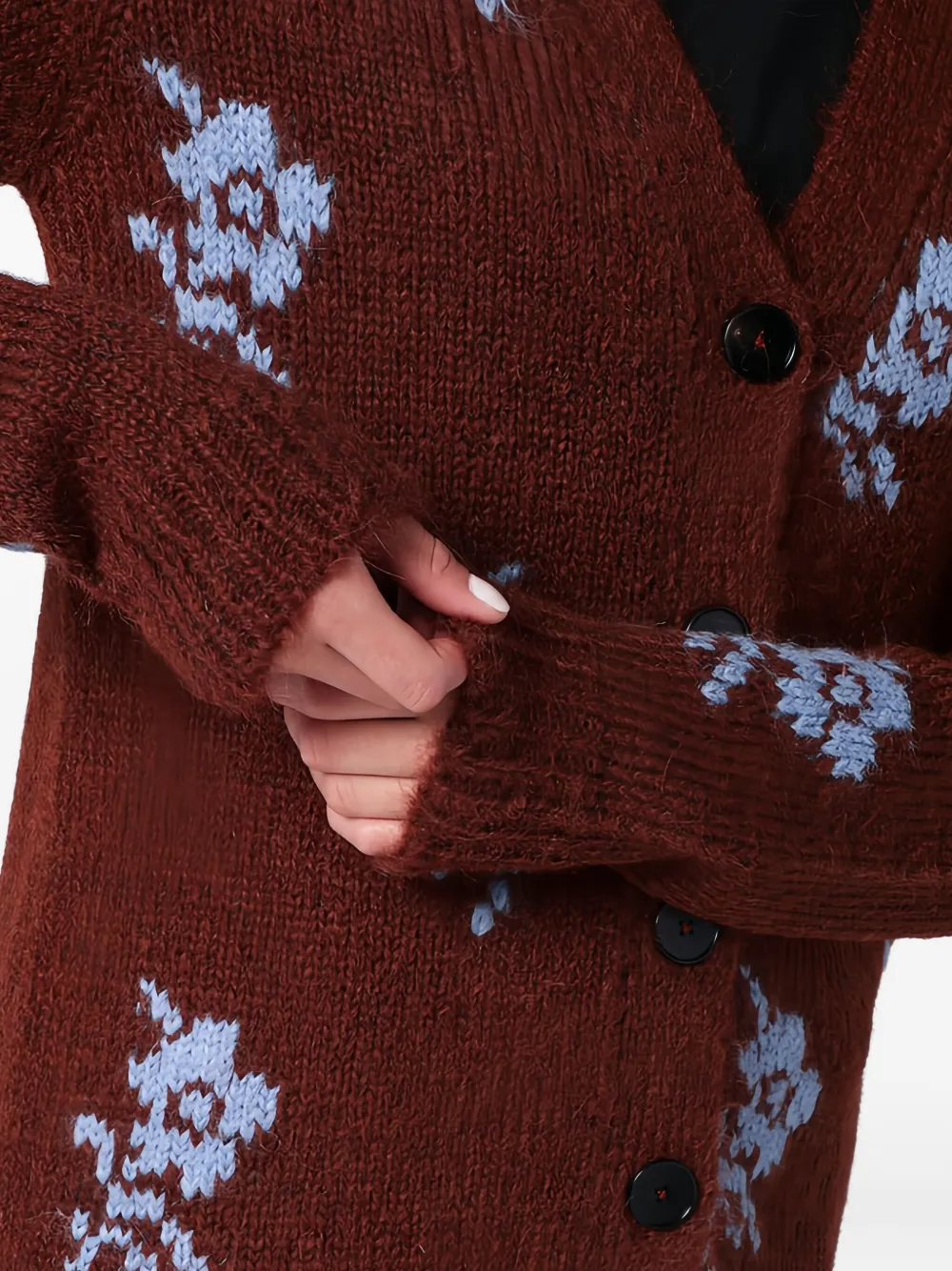 Jil Sander Vest met bloemenprint Bruin