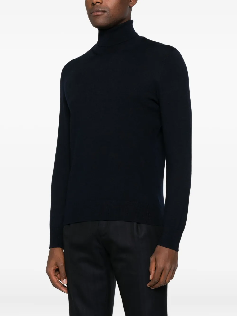 Gran Sasso Roll-neck Sweater In Black