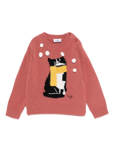 Il Gufo pom-pom appliqués sweater