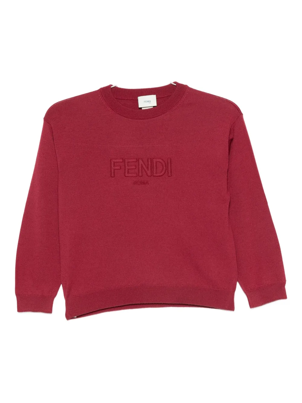 Fendi Kids virgin wool sweater | Red | Image 1