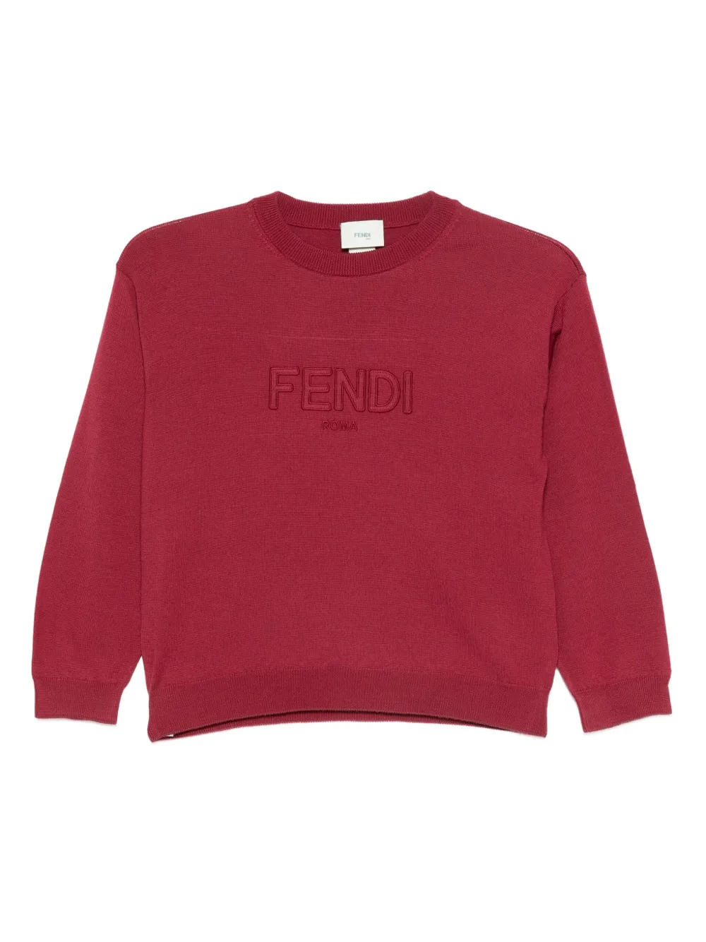 Fendi Kids virgin wool sweater | Red | Image 1