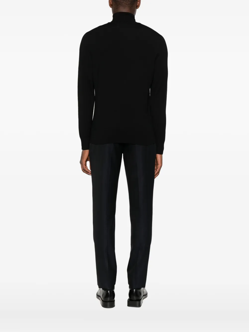 Gran Sasso Roll-neck Sweater In Black