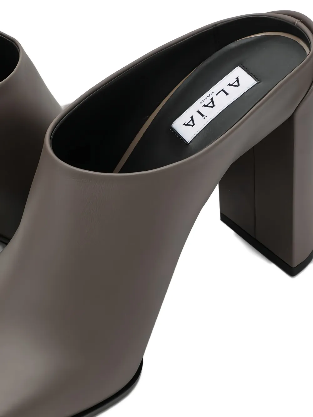 100mm Sabot Heeled Mules