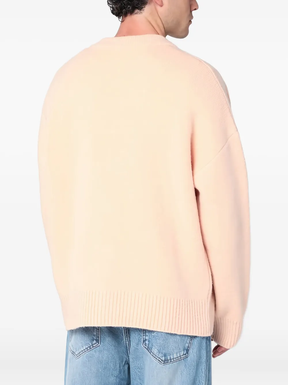 Ami Alexandre Mattiussi Ami De Coeur Cardigan In Neutral