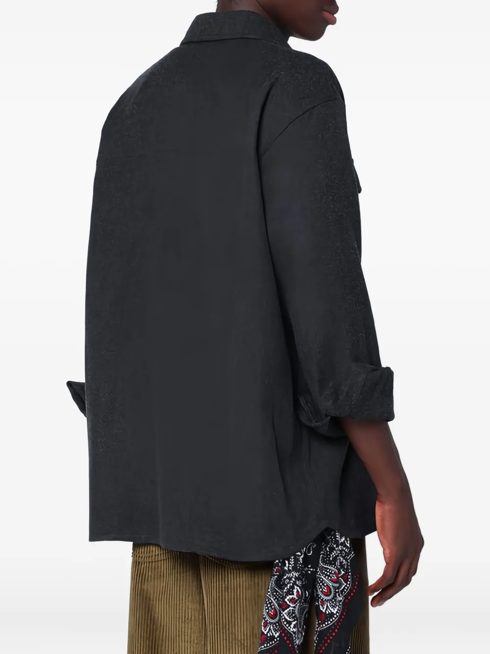 Destin Long Sleeve Pocket Shirt In Gray