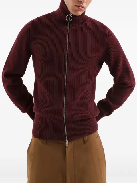 1989 STUDIO zip ribbed cardigan