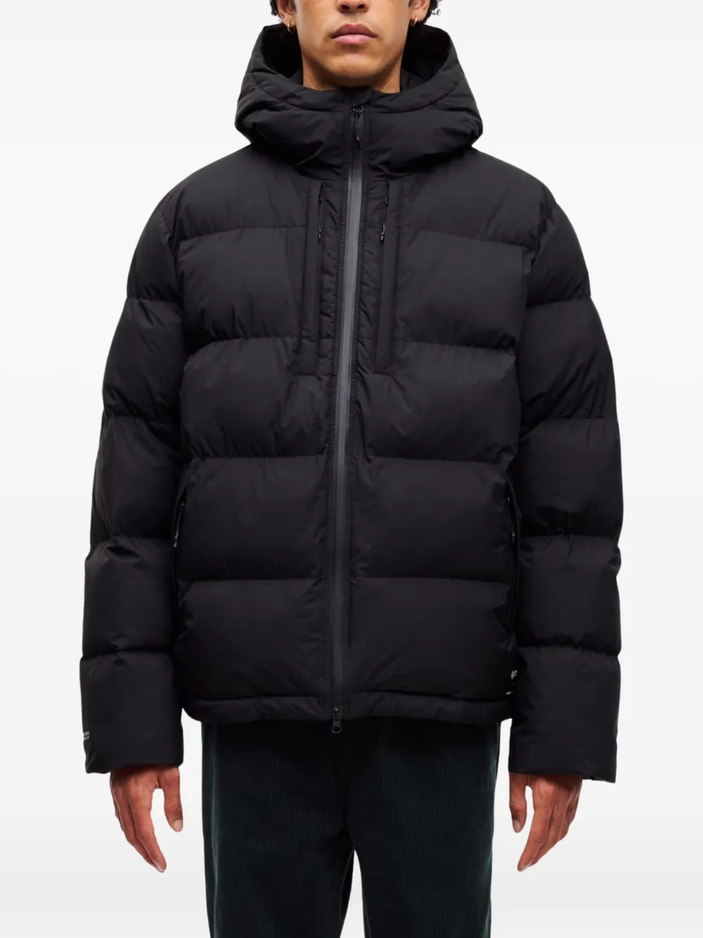 Samsoe & Samsoe Hooded Puffer Jacket In Black