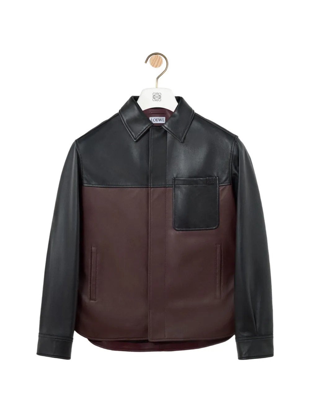 LOEWE colour-block pocket leather jacket | Leather Jackets | Image 2
