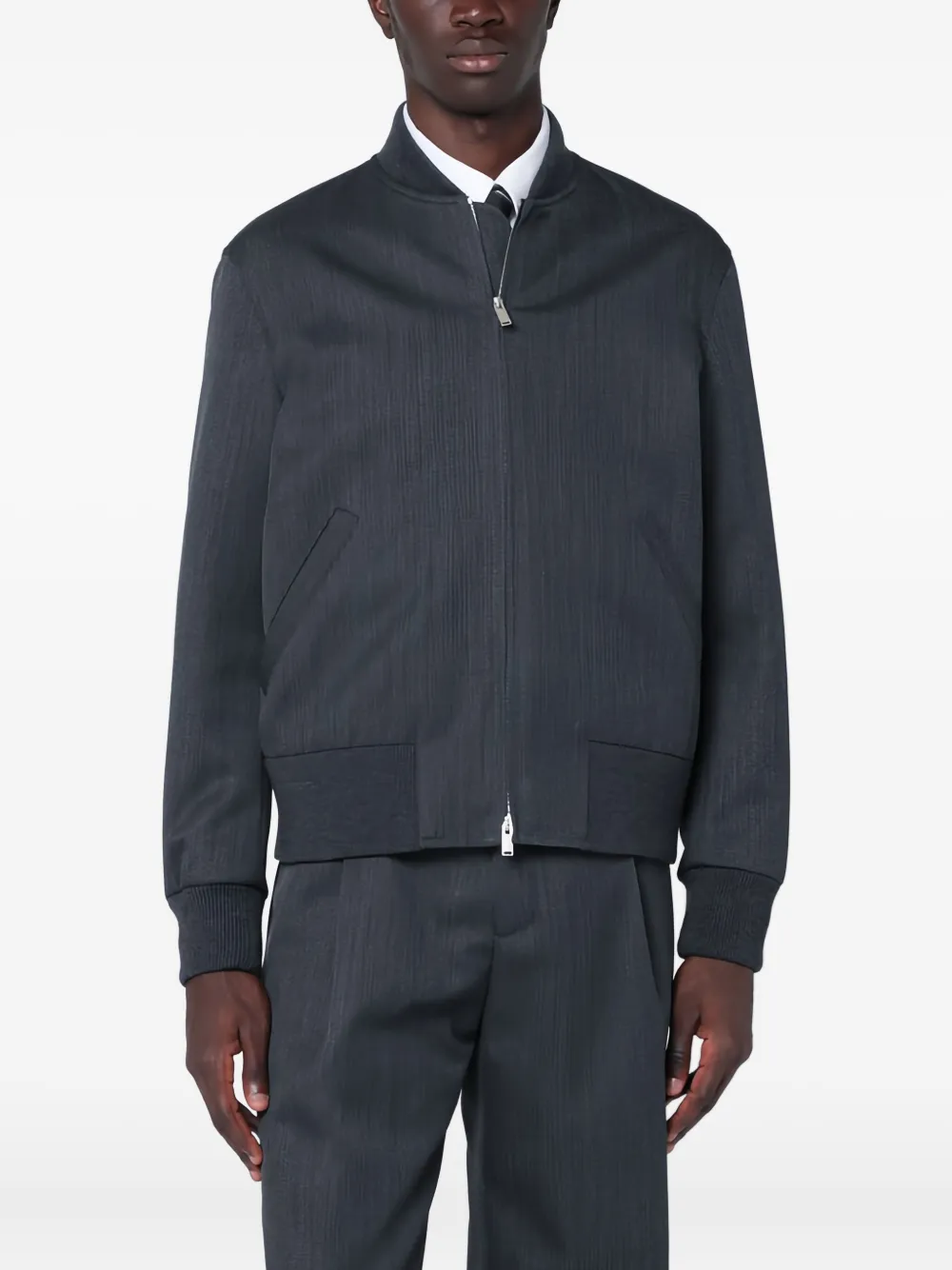 Lardini chaqueta bómber con cierre de cremallera | gris | Image 1