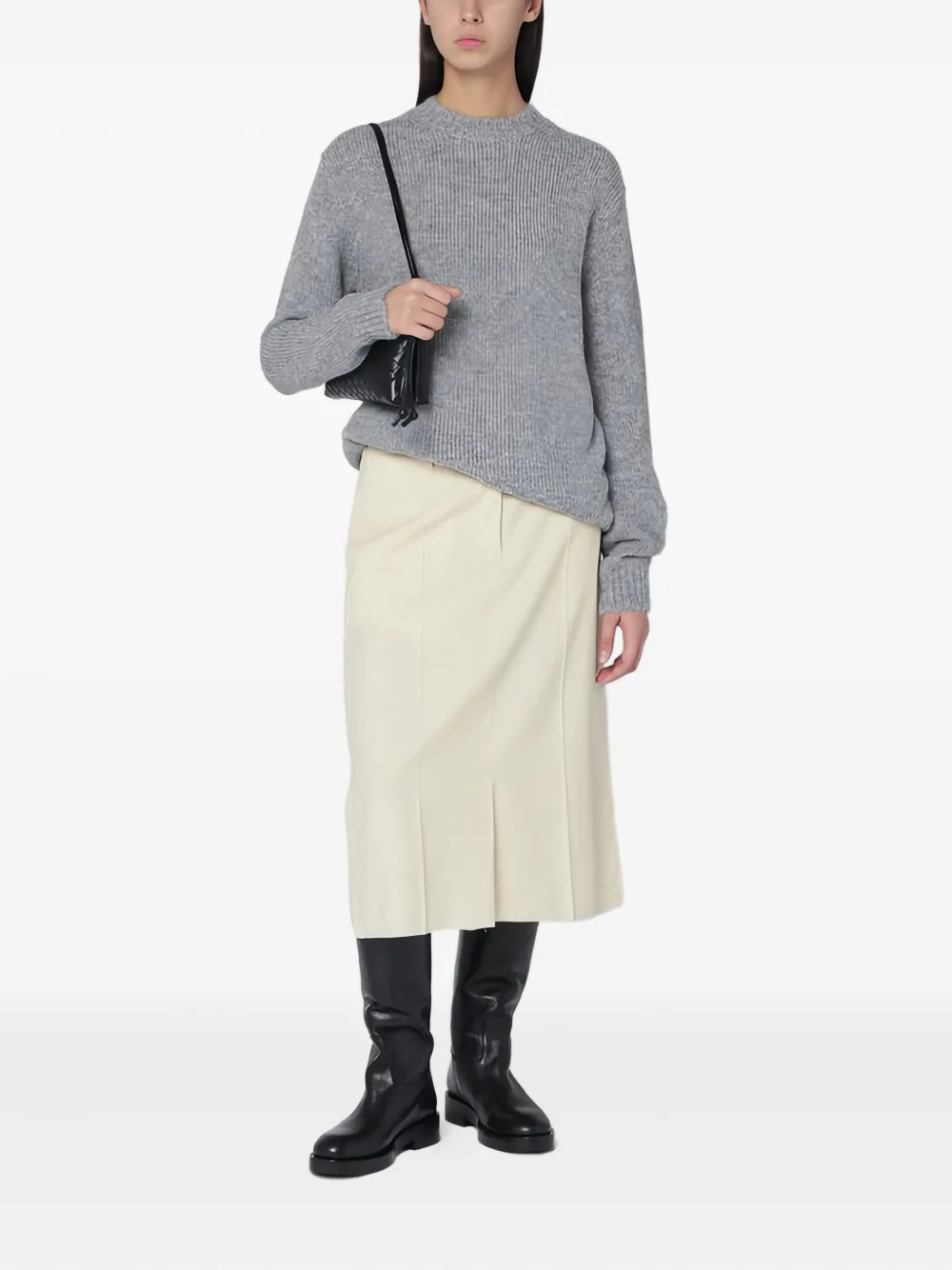 Jil Sander GONNA A PIEGHE - VANILLA - 36 - Beige