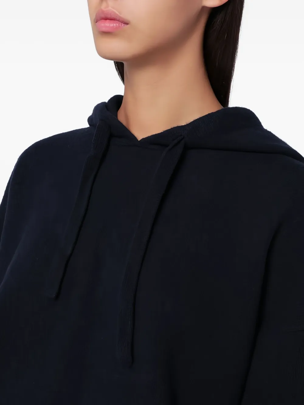 Roberto Collina Hoodie van wolblend Zwart